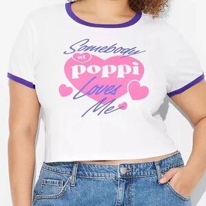 Poppi x Target “Somebody at Poppi Loves Me” Cropped Ribbed Shirt